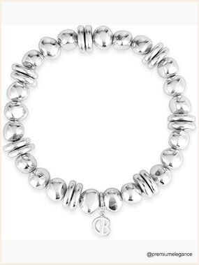Stackable Beaded Stretch Bracelet 8 Inch - Irregular Pearl